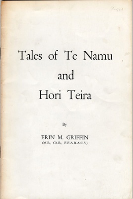 Book, Tales of Te Namu and Hori Teira; Erin M. Griffin; 2010/3/8 