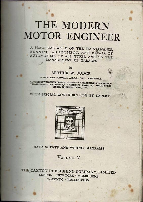 Book The Modern Motor Engineer Arthur W Judge 2002 47 E EHive