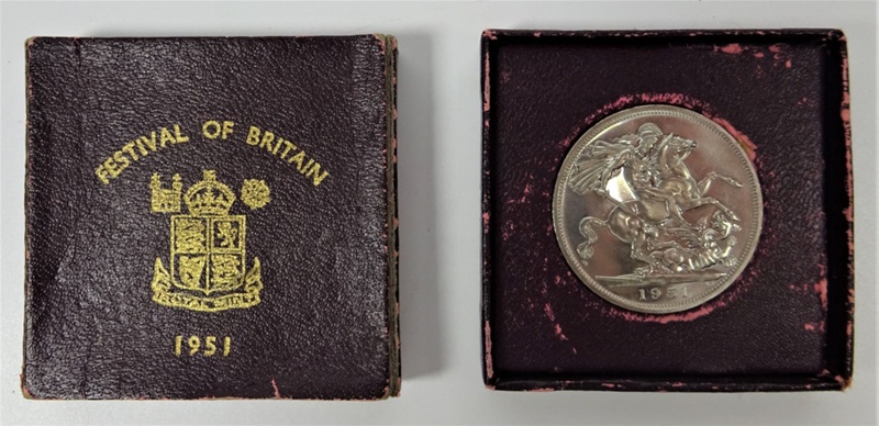 1951年 Festival of Britain 記念アンティーク 1951 Festival of Britain Coin – Beeches Vintage