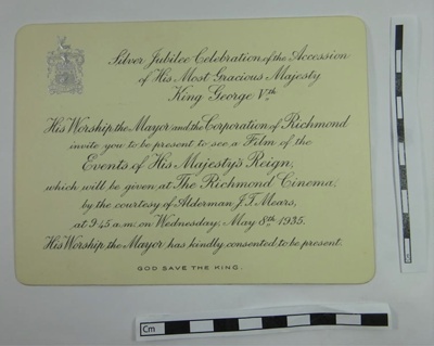 Invitation to Jubilee Celebration ; 1935; LDMRD 0376.1 | eHive