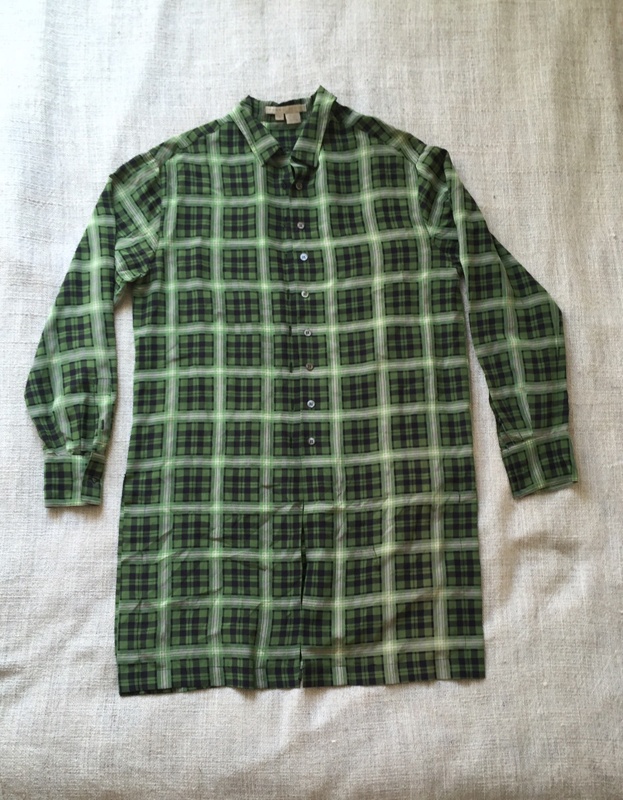 Silk plaid shirt; Marc Jacobs for Perry Ellis; 1992; SL