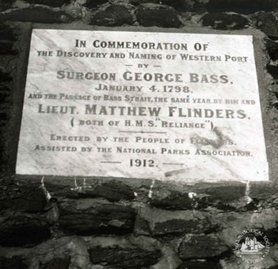 Memorial to Matthew Flinders & George Bass : Flinders, Western Port, c. 1920; GS-TM-44