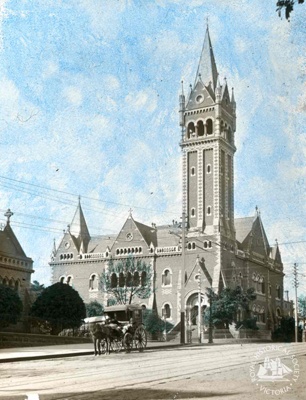 Independent Church, Collins Street, Melbourne, c. 1900; GS-BCS-23 Independent Church, Collins Street, Melbourne, c. 1900; GS-BCS-23