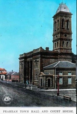 Town Hall and Court House, Prahran, c. 1862; T.W. Cameron (Firm); GS-BCS-32