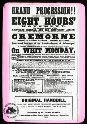 Handbill advertising Eight-Hours Day Procession - GS-EM-15 Handbill advertising Eight-Hours Day Procession - GS-EM-15