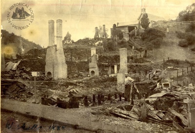 Walhalla devastated by fire, November 1888; The Walhalla Chronicle; 1888; S-76.001