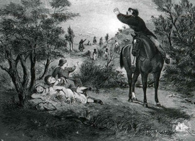 Finding the Duff children [basis of 'Lost in the Bush'], c. 1864; Gill, Samuel Thomas, 1818-1880; GS-EV-17