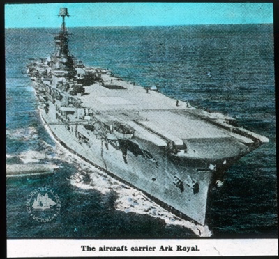 Royal Navy aircraft carrier HMS 'Ark Royal'; c. 1939 (original image); GS-SH-02