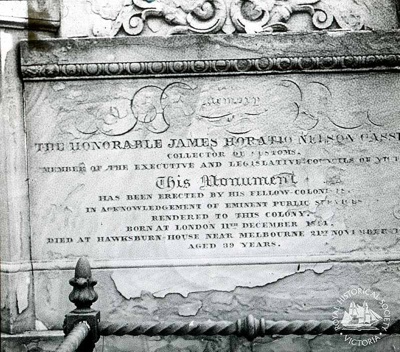 James Horatio Nelson Cassell : Detail, Old Melbourne Cemetery, c. 1920; Miller, Everard Studley, 1886-1956.; GS-TM-15