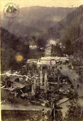 Township of Walhalla damaged by fire, November 1888; The Walhalla Chronicle; 1888; S-76.004