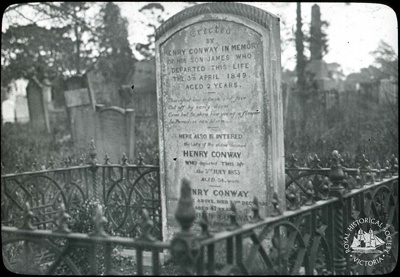 Conway family : Old Melbourne Cemetery, c. 1920; Miller, Everard Studley, 1886-1956.; GS-TM-17