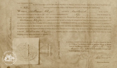 Pardon of convict William Cliffe, Hobart, 15 November 1847 ; Denison, Sir William Thomas; ABR-28.1 Pardon of convict William Cliffe, Hobart, 15 November 1847 ; Denison, Sir William Thomas; ABR-28.1