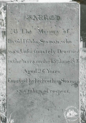 David Dibbs : Old Melbourne Cemetery, c. 1920; Miller, Everard Studley, 1886-1956.; GS-TM-55 David Dibbs : Old Melbourne Cemetery, c. 1920; Miller, Everard Studley, 1886-1956.; GS-TM-55