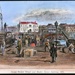 Panoramic view of Steam Packet Wharf and Mack's Hotel, Geelong, 1854; GS-EV-28