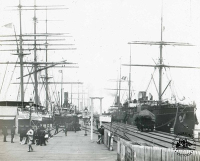 Melbourne Railway Pier, 1870; GS-EV-43 Melbourne Railway Pier, 1870; GS-EV-43