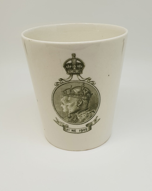 King Edward VII coronation dinner, beaker; Royal Doulton, London and ...