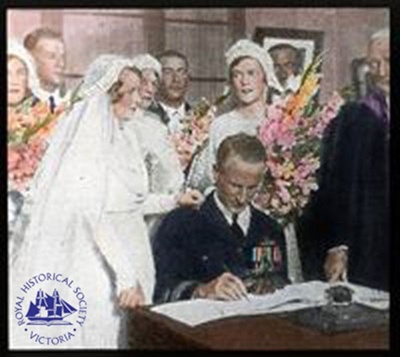 Wedding of Charles Kingsford Smith to Mary Powell, December 1930; Gunn's Slides (Firm); 1930; GS-IT-69