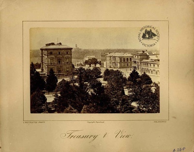 The Treasury view from Parliament House c. 1878.; Nettleton, Charles, 1826–1902; 1878; A-23-P