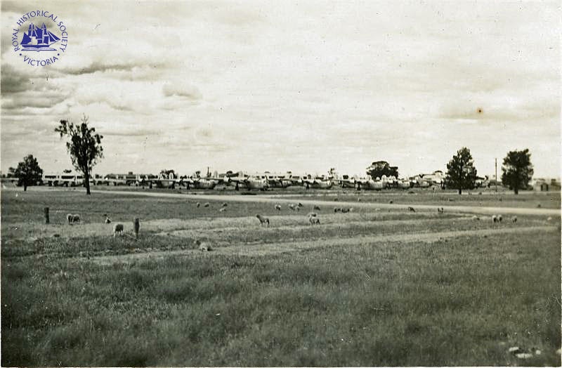 Consolidated B 24 Liberator bombers at RAAF base Tocumwal NSW