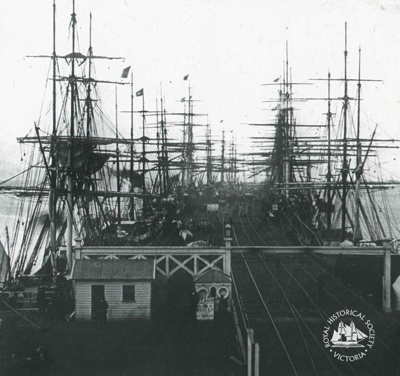 Railway Pier [Station Pier], Port Melbourne, c. 1875 ; GS EV 44