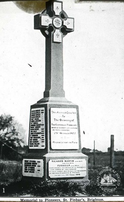 Pioneers' Memorial, St. Finbar's, Brighton, Vic, c. 1920s; T.W. Cameron (Firm); GS-TM-01