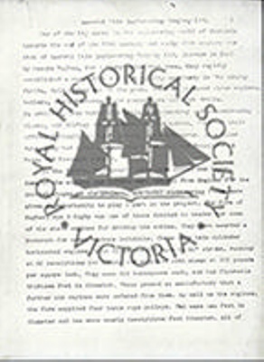 Notes on the history of engineering firms in Victoria.; Weickhardt, Charles George Talbot, 1906- .; MS 000036 (Box 017-1)