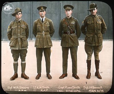 Crew of Vickers Vimy aircraft, winner of 1919 England-Australa air race; Gunn's Slides (Firm); 1919; GS-IT-75