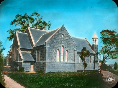 Christ Church, corner Denham and Church Streets, Hawthorn, c. 1900; Gunn's Slides (Firm); GS-BCS-18
