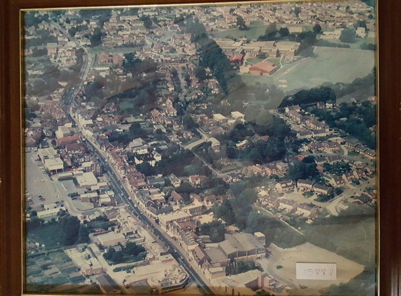 Aerial view of Uckfield; Unknown; 2016.ART3 on eHive