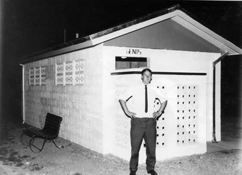 1970 Leeston Park new toilets, Alan Jones pole sitter who raised the money, ex... eHive
