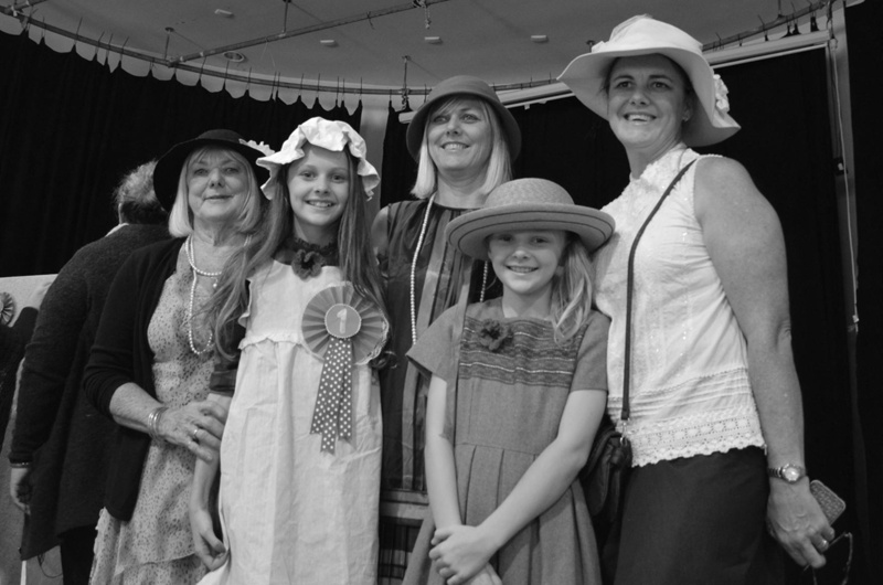 Photograph of winners for bestdressed family at Tails From the Past