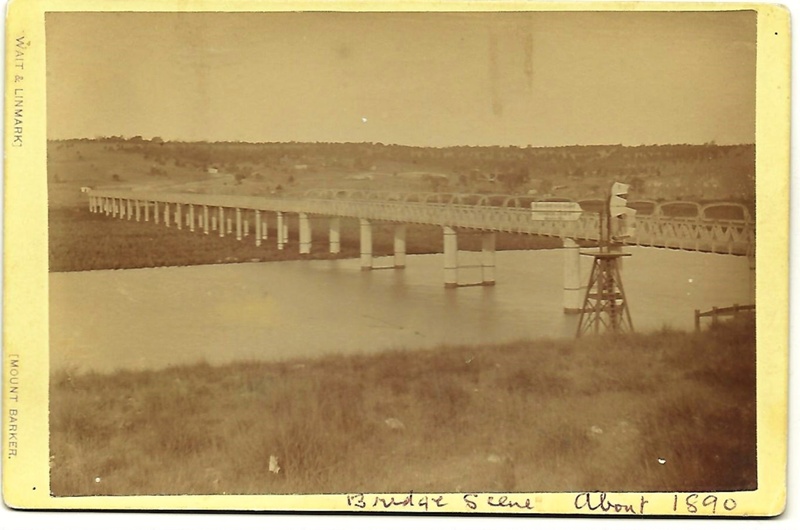 Photo of The Murray Bridge by Wait Linmark Mt Barker c 1890