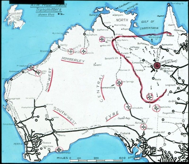 Map of portion of Australia showing location of Australian Inland ...