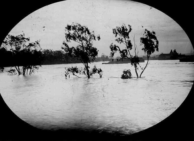 Lantern Slide - Fishing in River, Victoria, Australia, about 1890