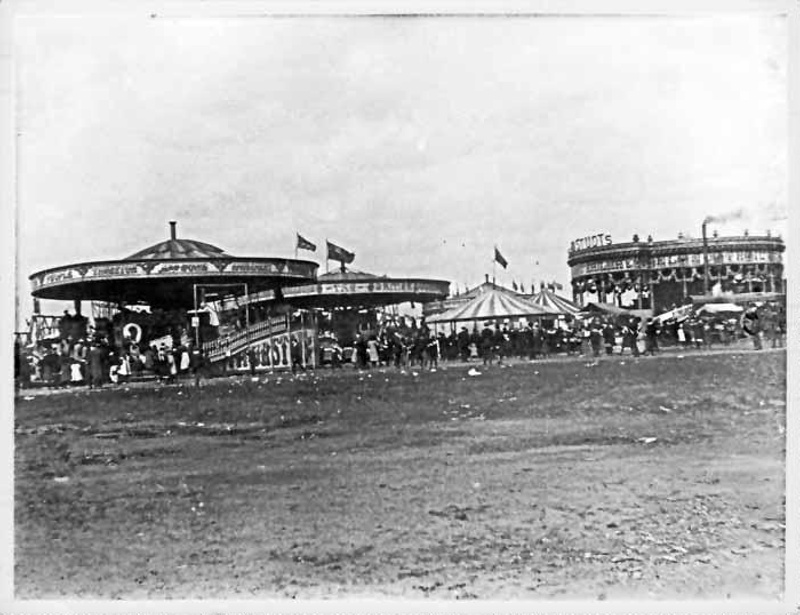 Photograph of fairground rides on Wanstead Flats; 1914; ARN0304 | eHive