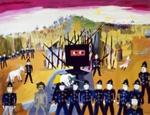 Glenrowan; Sidney NOLAN; c1974; 1998.02  © Sidney Nolan Trust/Bridgeman Images