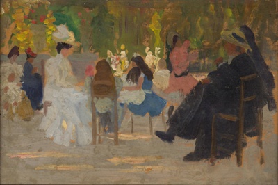 In the Luxembourg Gardens; Ethel CARRICK; c. 1910; 1981.31