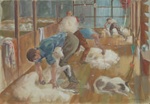 Three Shearers and Rouseabout; Louis KAHAN; Not dated; 1982.05; © Estate of Louis Kahan / Copyright Agency, 2022