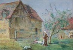 Children in the farmyard; Lawson BALFOUR; Our best efforts have been made to locate the copyright owner of this work. If you have any information please contact us via copyright@benalla.vic.gov.au