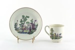 Cup and saucer; WORCESTER PORCELAIN; c. 1755 - 1765; 1993.093