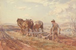 Ploughing with Polly and Jack; Hans HEYSEN; 1917; 1990.10 © Estate of Hans Heysen / Copyright Agency, 2022