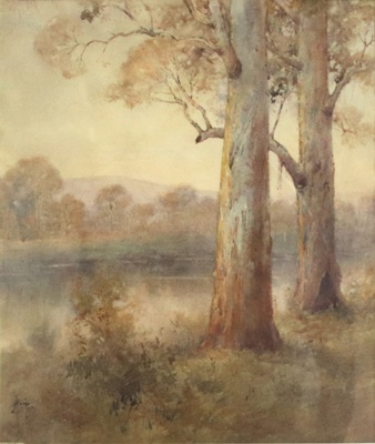 On the banks of the Murrimbidgee; Norman CARTER; Not dated; 1993.026 © Estate of the artist