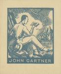 Bookplate for John Gartner; Adrian FEINT; 1938; 2004.041; © Estate of the artist