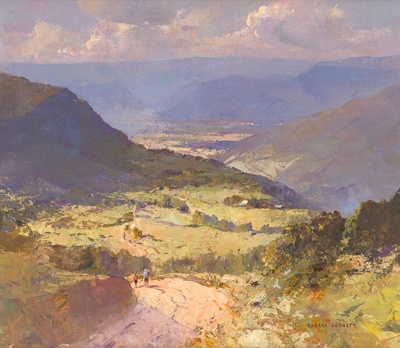 Kangaroo Valley from Mt Cambewarra NSW (looking towards Bowral); Rubery (William Rubery) BENNETT; Not dated; 1979.06  © Estate of Rubery Bennett