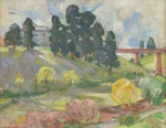 Railway bridge, Darebin; Ada May Plante; c. 1930 - 1939; 1987.13