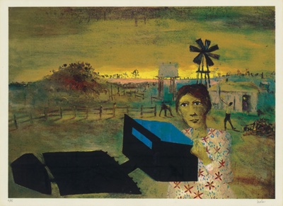 Quilting the armour; Sidney NOLAN; 1971; 1975.11; © Sidney Nolan Trust/Bridgeman Images