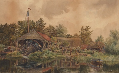 The boatshed; J. Miller MARSHALL; 1880; 1982.06