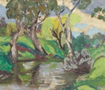 River landscape; Lina BRYANS; 1945; 1988.06; © Estate of the artist