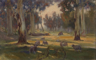 Sheep in shadows; Walter WITHERS; 1910; 1980.40