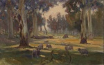 Sheep in shadows; Walter WITHERS; 1910; 1980.40